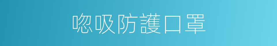 唿吸防護口罩的同義詞