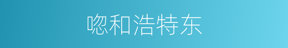 唿和浩特东的同義詞