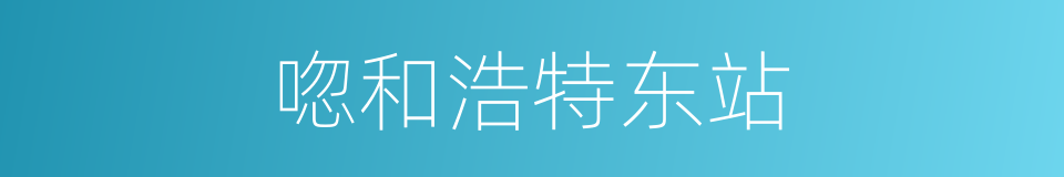 唿和浩特东站的同義詞