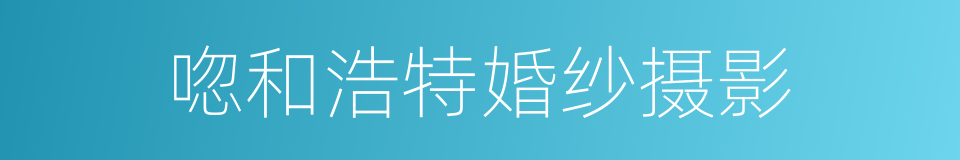 唿和浩特婚纱摄影的同義詞