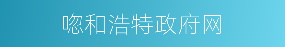 唿和浩特政府网的同義詞