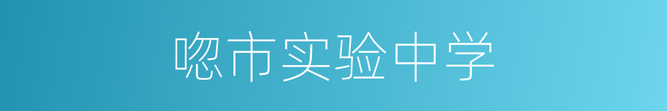 唿市实验中学的同義詞