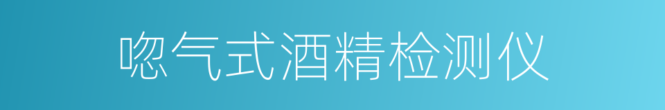 唿气式酒精检测仪的同義詞
