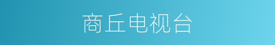 商丘电视台的同义词