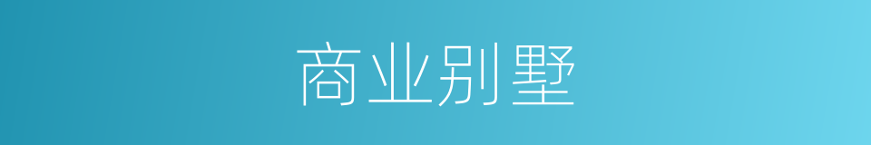 商业别墅的同义词