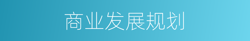商业发展规划的同义词