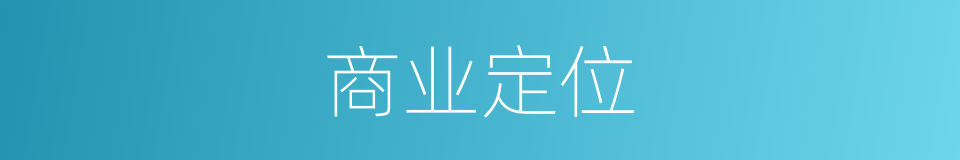 商业定位的同义词