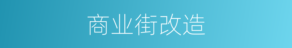 商业街改造的同义词