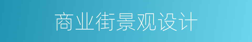 商业街景观设计的同义词