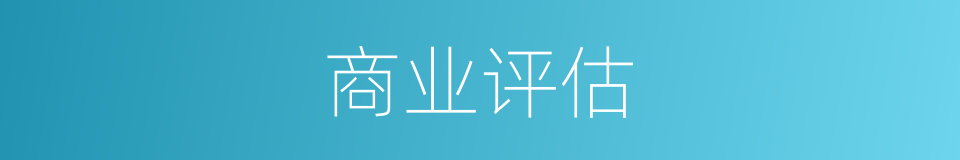 商业评估的同义词