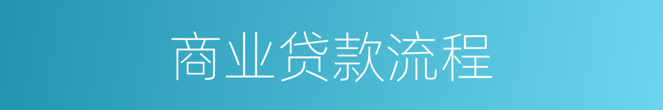 商业贷款流程的同义词