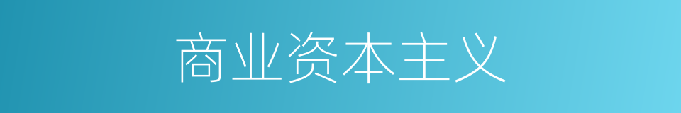 商业资本主义的同义词