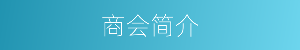 商会简介的同义词