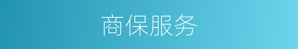 商保服务的同义词