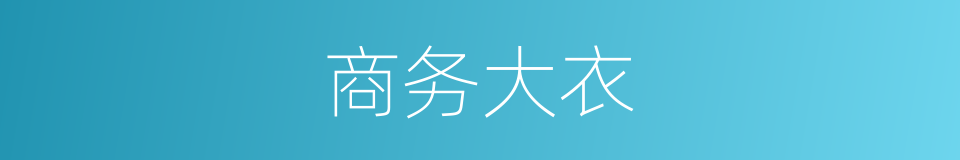 商务大衣的同义词