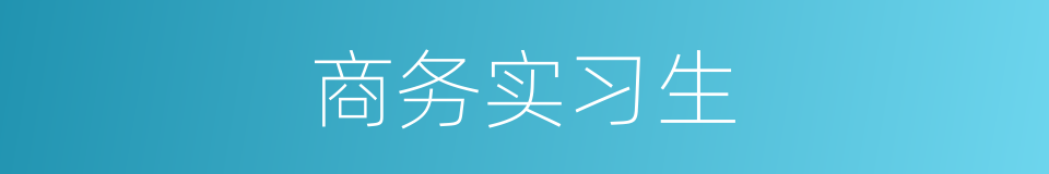 商务实习生的同义词