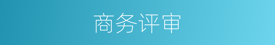 商务评审的同义词