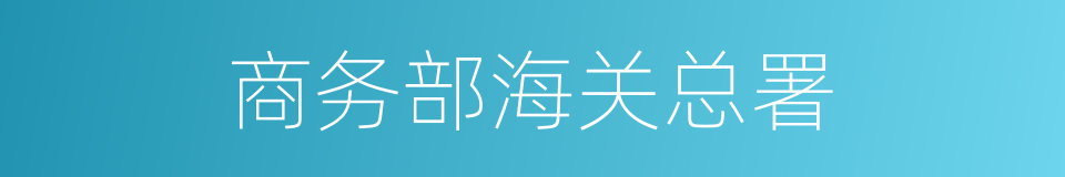 商务部海关总署的同义词