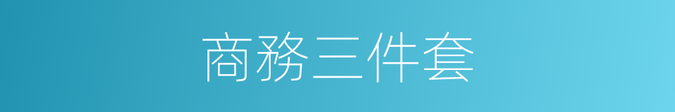 商務三件套的同義詞