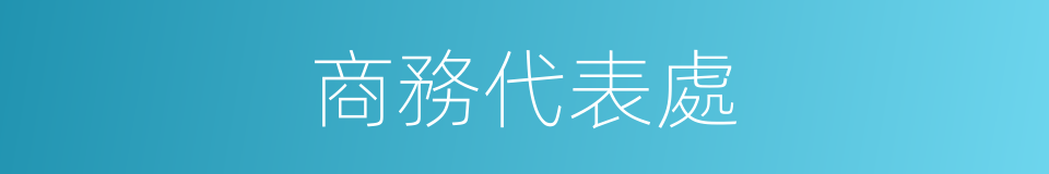 商務代表處的意思