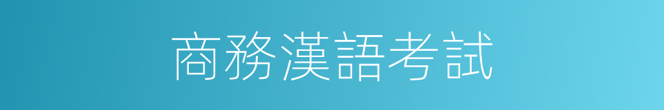 商務漢語考試的同義詞