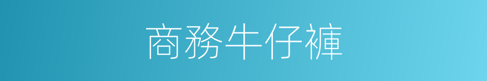 商務牛仔褲的同義詞