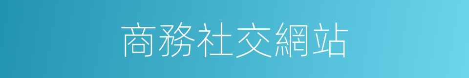 商務社交網站的同義詞