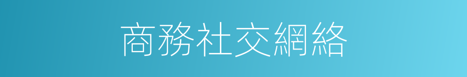 商務社交網絡的同義詞