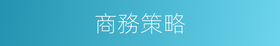 商務策略的同義詞