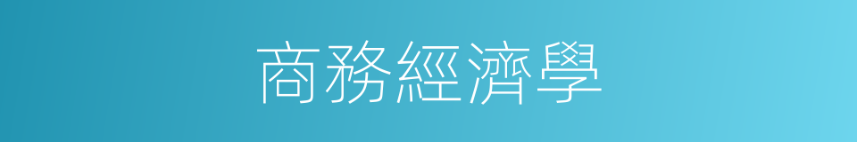 商務經濟學的同義詞