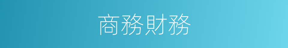 商務財務的同義詞