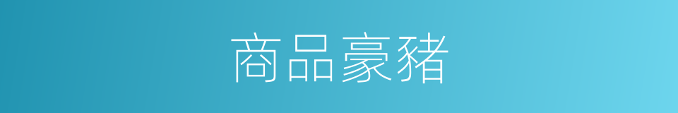 商品豪豬的同義詞