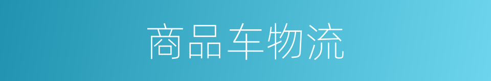 商品车物流的同义词