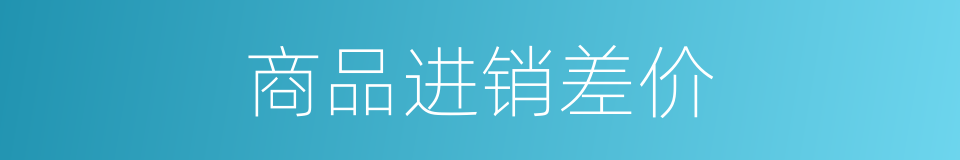商品进销差价的同义词