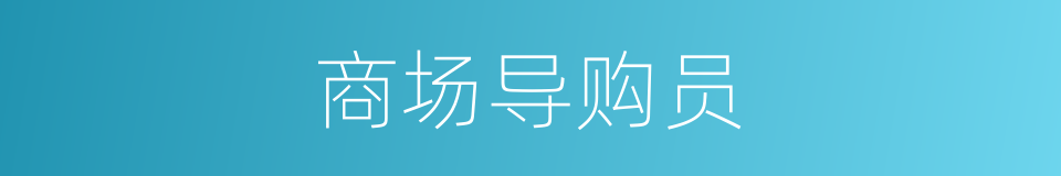 商场导购员的同义词