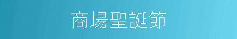 商場聖誕節的同義詞