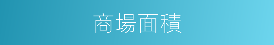 商場面積的同義詞