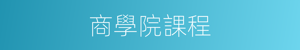 商學院課程的同義詞