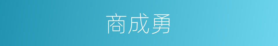 商成勇的同义词