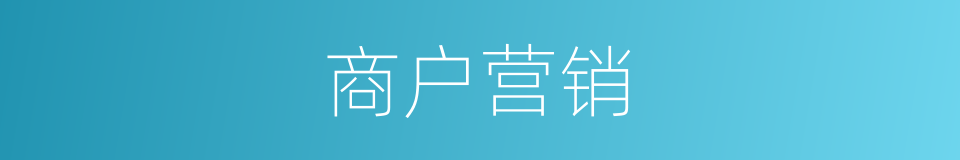商户营销的同义词