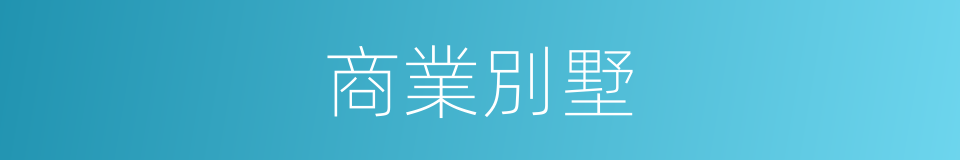 商業別墅的同義詞