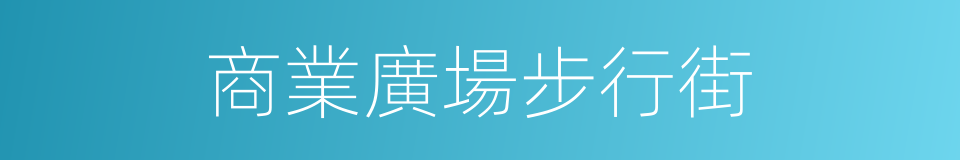 商業廣場步行街的同義詞