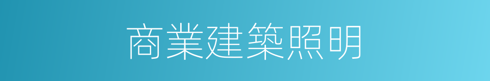 商業建築照明的同義詞