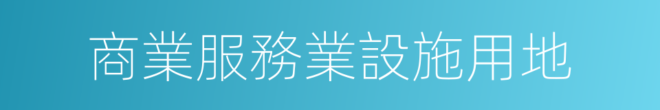 商業服務業設施用地的同義詞