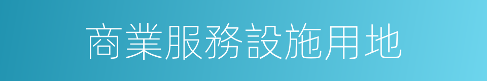 商業服務設施用地的同義詞