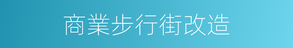 商業步行街改造的同義詞