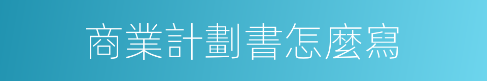商業計劃書怎麼寫的同義詞