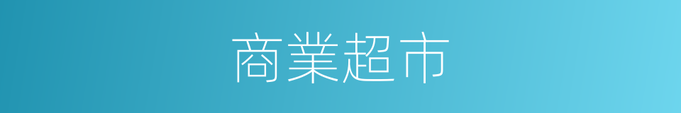 商業超市的同義詞