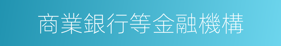 商業銀行等金融機構的同義詞