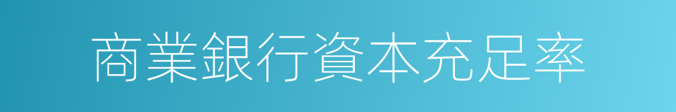 商業銀行資本充足率的同義詞